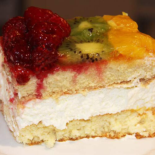 Joghurtschnitte Joghurtschnitte mit Früchten der Saison