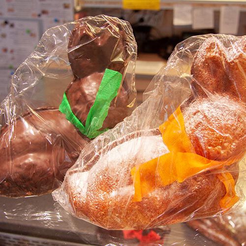 Osterhasen Osterhasen mit und ohne Schokolade