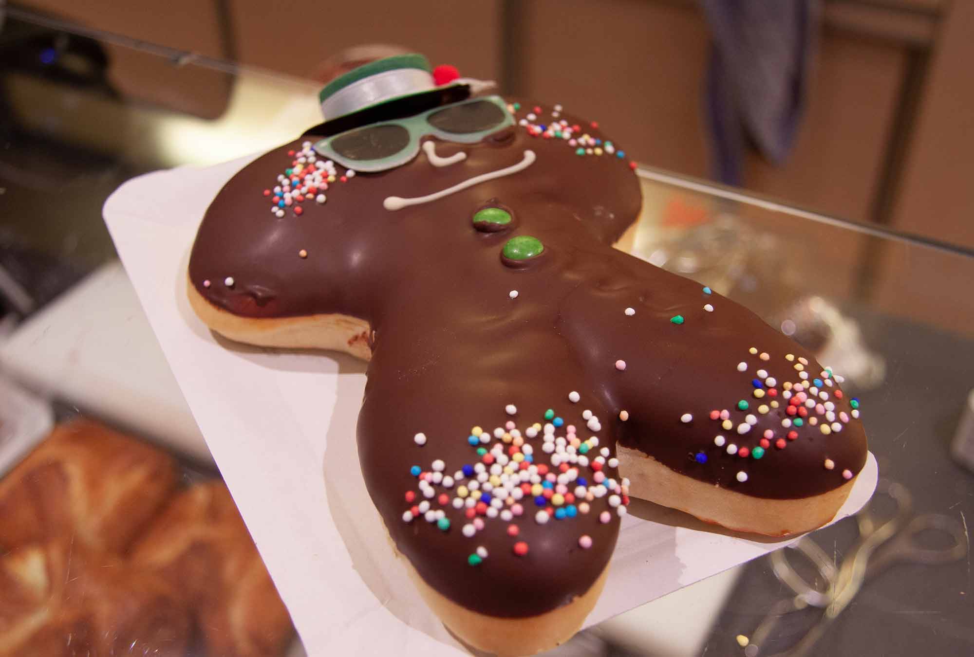 Germteigfigur mit Schokolade - Fasching